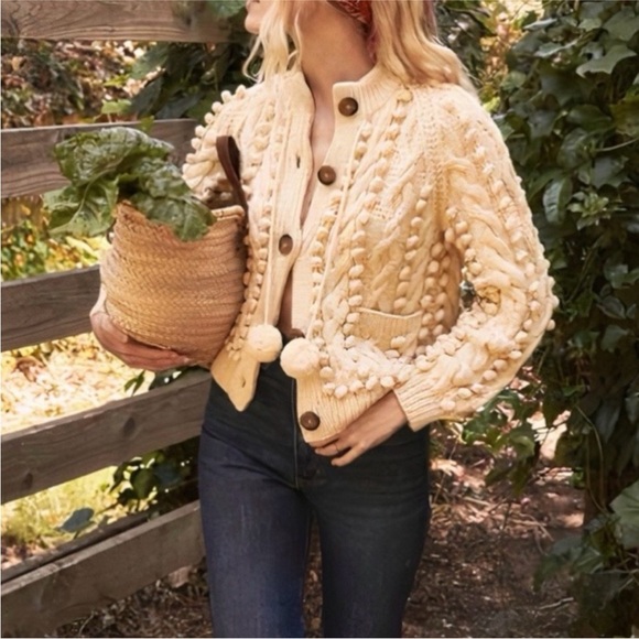 Doen Cream Pomme Cardigan Sweater - Picture 2 of 7